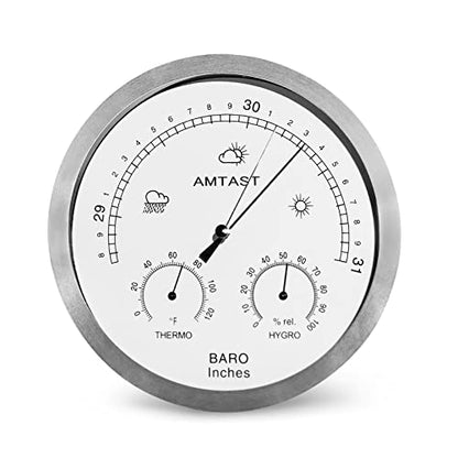 3-in-1 Imperial Weather Station 8.2'' Dial Mechanical Barometer - size: 8.2" Diameter