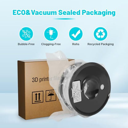 3D Printer Filament PLA - 5 Colours Printing Filament White/Black/Red/Blue/Purple Dimensional Accuracy 1.75mm ±0.02mm Filled Filament Spools Vacuum Pack 250G X 5 - color: 5*250g Pla (White & Black & Red & Blue & Purple)