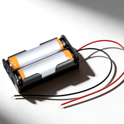 AA Battery Holder with Leads, 2PCS 2 X 1.5v AA Battery Case Double a Batteries Holder AA-Battery Pack Small-Battery Holders Organizer for Batteries