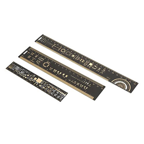 Engineering Ruler, 3 PCS Multifunctional PCB Ruler, Printed Circuit Board Rulers, Electronic Engineering Rulers, 15/20/25cm 6.3/7.87/10.23 Inch
