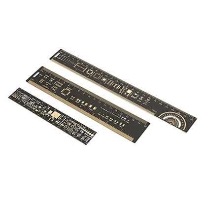 Engineering Ruler, 3 PCS Multifunctional PCB Ruler, Printed Circuit Board Rulers, Electronic Engineering Rulers, 15/20/25cm 6.3/7.87/10.23 Inch