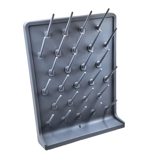 Lab Drying Rack, Grey, 27 Pegs - color: Gray, size: 27pegs