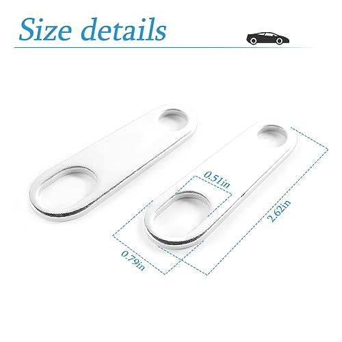 AUCELI Rear Turn Signals Brackets, 2PCS Motorcycle Rear Indicator Light Relocation Holder, Silver Straight 10mm Hole Shock Brackets - style: Silver/Straight