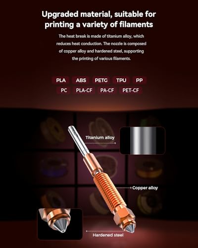 Creality Official K1/K1 Max/K1C Ceramic Heating Block Kit, Support 300°C High Temperature and 600mm/s Fast Speed Printing, Compatible with Creality K1, K1 MAX, K1C 3D Printer - style: 2025 K1/K1C/K1 Max