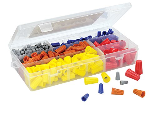 320 PCS Twist-On Wire Connector Assortment - Grey, Blue, Orange, Yellow, and Red Easy Twist-On Ribbed Cap - UL Listed