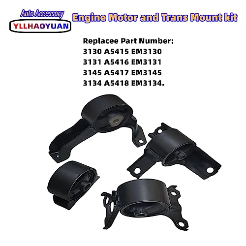 Yllhaoyuan Engine Mount Set of 4 Compatible with 2007-2017 Compass - size: 2007-2017 Jeep Compass 2.0L 2.4L