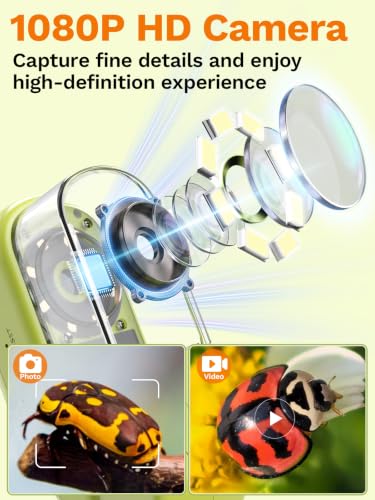 Bug Catcher for Kids with Microscope, Bug Catching Kit-Lemon Green - color: Lemon green