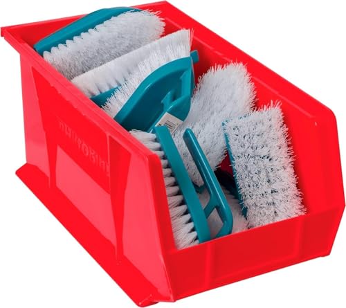 Akro-Mils 30240 AkroBins Plastic Hanging Stackable Storage Organizer Bin, 15-Inch x 8-Inch x 7-Inch, Red, 12-Pack - color: Red