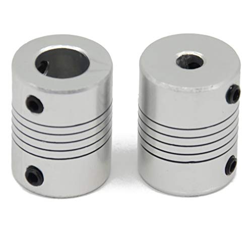 2PCs Flexible Couplings 5mm to 10mm for NEMA 17 Shaft and T10 Lead Screw for RepRap 3D Printer or CNC Machine - size: 5mm to 10mm