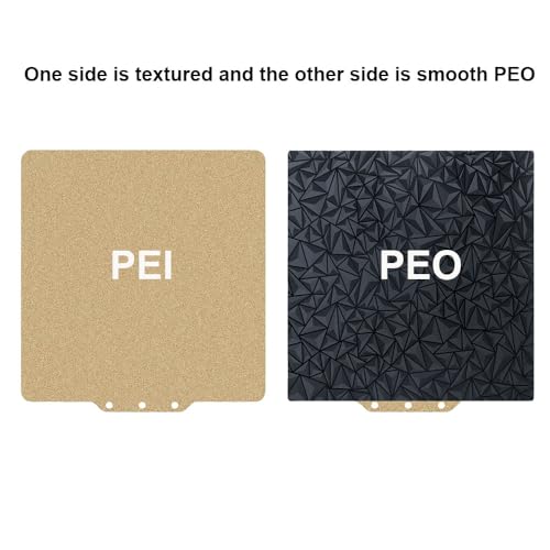 HzdaDeve Build Plate for Adventurer 5M/5M Pro/AD5X Double Sided Textured PEI Sheet and Smooth PEO Steel Sheet Bed Glue-Free Printing for FLASHFORGE Adventurer 5M Plate 3D Printer (PEO+PEI) - color: Gold+PEO