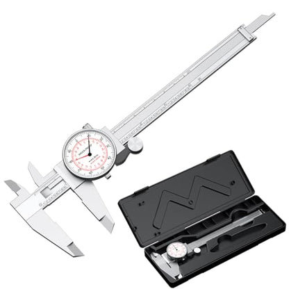 HDLNKAK Dial Caliper 0-6"/150mm Dual Reading Scale Inch/Metric - color: Red