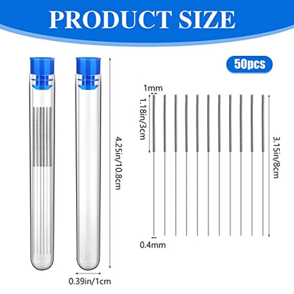 50 Pieces 3D Printer Nozzle Cleaning Kit,0.4 mm Stainless Steel Needles Cleaner 3D Printer Nozzle Cleaner 3D Printer Accessory - color: 0.4mm / 50 Pieces