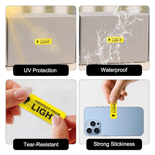 1000 PCS Protect from Light Labels 1.5 x 0.5 Inches