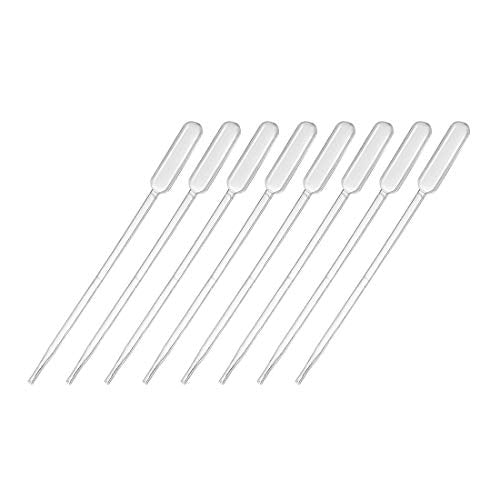 uxcell Plastic Disposable Pipettes 0.5ml Clear Transfer Pipettes 112mm