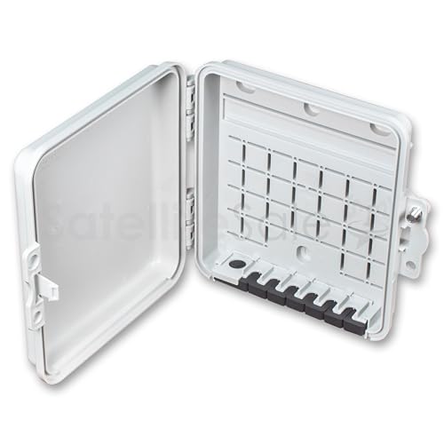 SatelliteSale Weatherproof Junction Box Heavy Duty Enclosure 8x7x2 Inches UV-Rated Thermoplastic Alloy Made in USA - size: 8"×7"×2"