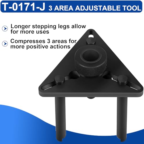 T-0171-J Heavy Duty Transmission Clutch Drum Spring Compressor 3 Area Adjustable Adapter Tool Fit for Foot-Press & Drum Buddy