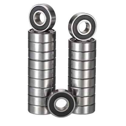 693-2RS Deep Groove Ball Bearings, ID 3mm x OD 8mm x Width 4mm Miniature Bearings, Double Rubber Sealed Ball Bearing Pre-Lubricated Chrome Steel Z2 Lever 20pcs - size: 693-2RS 3x8x4mm