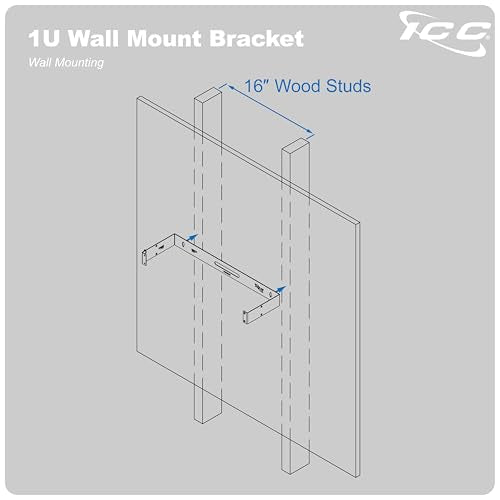 ICC 1U Hinged Wall Mount Rack Bracket, 6" Deep, 10 lb, Black, 1-Pack - size: 1 Pack, style: 1 RMS