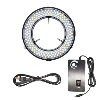 TreochtFUN Microscope 144 Led Ring Light Adjustable Illuminator - color: Black