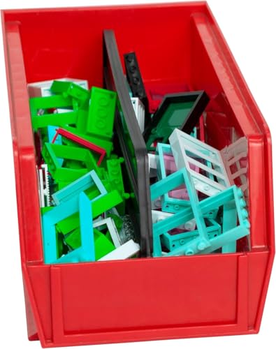 Akro-Mils 30230 AkroBins Plastic Storage Bins, 11"x5"x5", Red, 12-Pack - color: Red