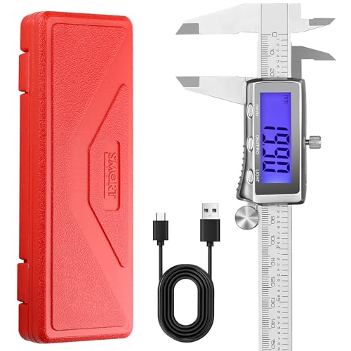 6'' Rechargeable Digital Caliper, All Metal & Long Lasting Design