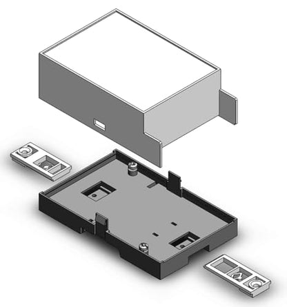 Gaurang Din Rail Enclosure for Electronic Home Automation PLC Switch Box Industrial Boxes Electrical Box ABS Enclosure Control Box (70mm - One Side Terminals) - size: 70mm- One side terminals