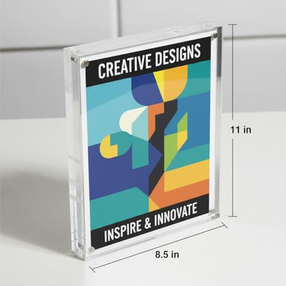 Azar Displays 104436 8.5-Inch by 11-Inch Block Frame - Luxury Handcrafted - size: 8.5 in x 11 in Vertical/Horizontal