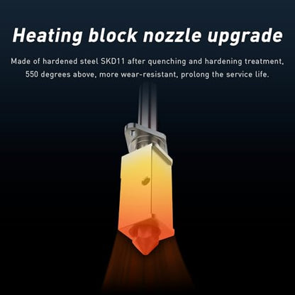 Hotend Kit with 0.4mm Hardened Steel nozzleFor Bambu lab P1S P1P X1C X1 3D Printer, Plated Copper Heater Block & Titanium Heat Break, for Bambu Lab X1 P1 Series Hot end