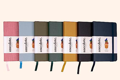 Anecdote Journal Notebook (5.5"x3.5" Pocket Size) 192 Lined Pages Hardcover - color: Black, size: 2-Pack (5.5" x 3.5")