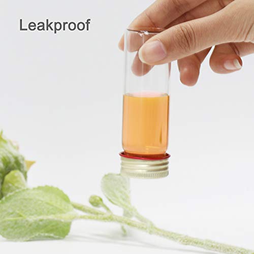 ULAB Scientific Sample Tubes 25ml with Screw Caps, Small Spice Containers 1oz, Makarthy, 3.3 Borosilicate Glass Tubes, Caps in Aluminum Material, Pack of 12, UTT1005 - style: Vol.25ml with Aluminum Screw Caps, 12pcs