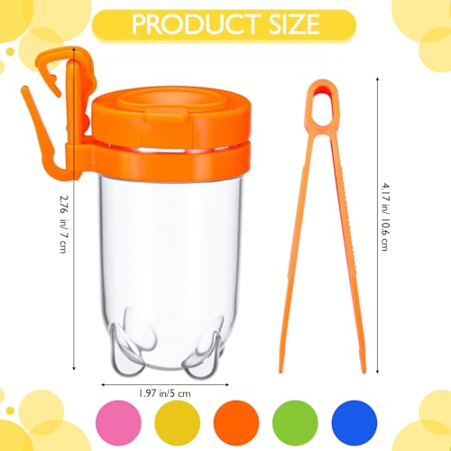 Baderke 10 Pcs Insect Bug Viewer with Tweezers for Kids Catching Kit