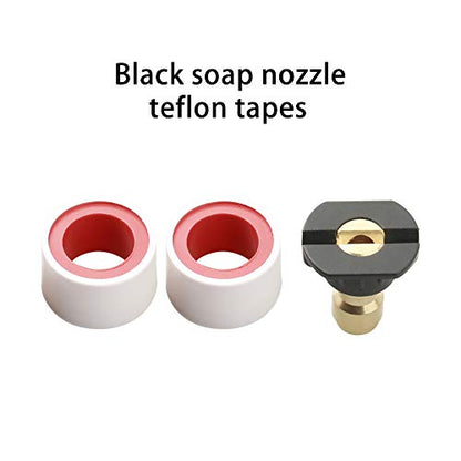 Sooprinse Chemical Injector Kit for High Pressure Washer, 4000 PSI Adjustable Soap Dispenser with a 1/4 Inch Black Soap Nozzle and Teflon Tape, 16 Ft Siphon Hose, 3/8 Inch Quick Connect