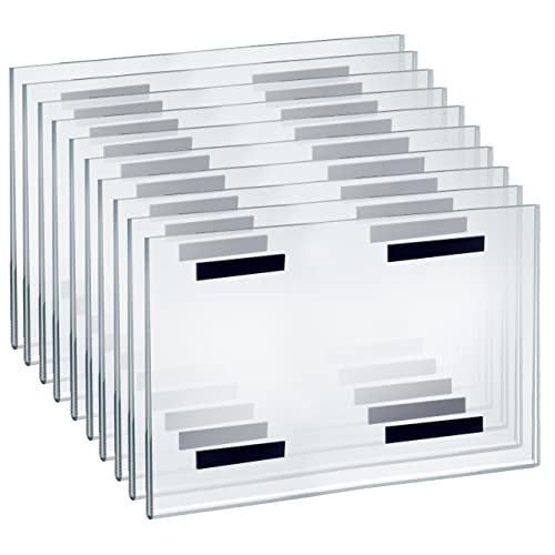 Azar Displays 129937 17" W x 11" H Horizontal U-Frame with Magnetic Strips, 10-Pack, clear - size: 17 in. W x 11 in. H