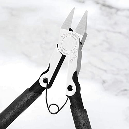 BOENFU Flush Cutters for Jewelry Making Precision Small Wire Cutters Snips - color: 5 Inches