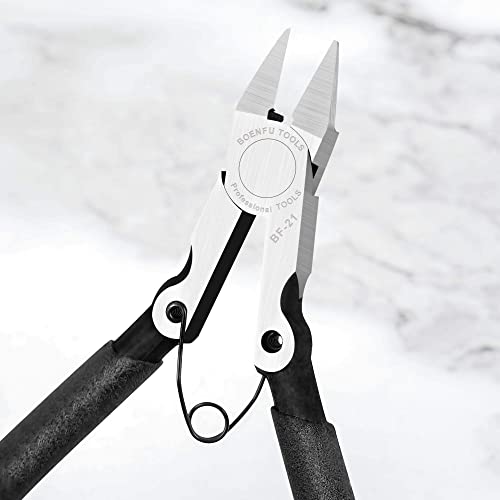 BOENFU Flush Cutters for Jewelry Making Precision Small Wire Cutters Snips - color: 5 Inches - 1 Pack