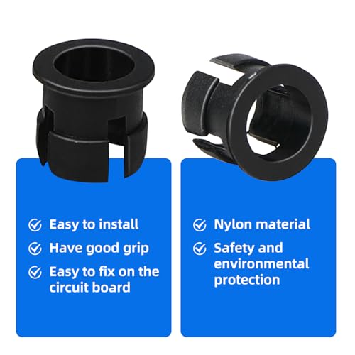 5mm LED Holder 100PCS Panel Mount LED Bezel Clips Black Plastic - color: Black, size: 5MM