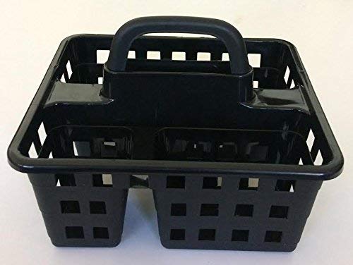 Plastic Caddies with Handle Shower Caddy Basket Cleaning Utility Carry Caddy for Classroom Organization Desk Table Organizer,Teacher and Art Supplies Set of 3 Toy Storage Tote (Black)