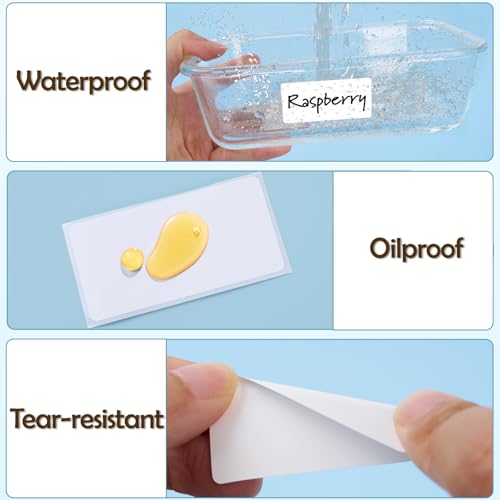 Homrelaxy 1400 Pcs 1"x2" Blank Removable Freezer Labels for Food Containers