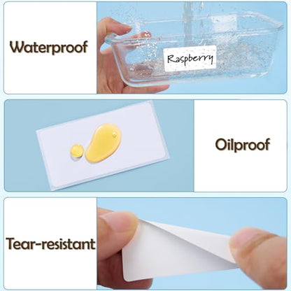 Homrelaxy 1400 Pcs 1"x2" Blank Removable Freezer Labels for Food Containers