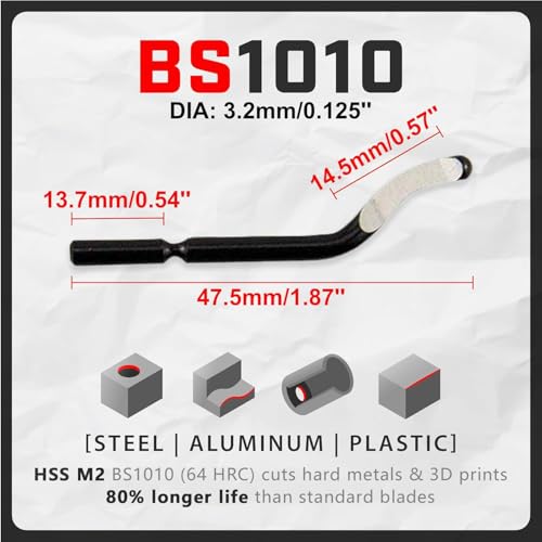 AFA Tooling Deburring Tool, HSS Blades, Silver CNC Anodized Aluminum Handle - style: Deburring Tool