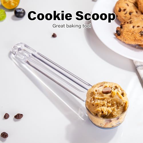 Cookie Scoop Set 1 Tablespoon, Size #60 Cookie Dough Scooper for Baking, 15 ml/0.5 oz Ice Cream Scoop, Acrylic Scoop, Comfortable Grip - size: 1 tbsp set of 3 (35mm)
