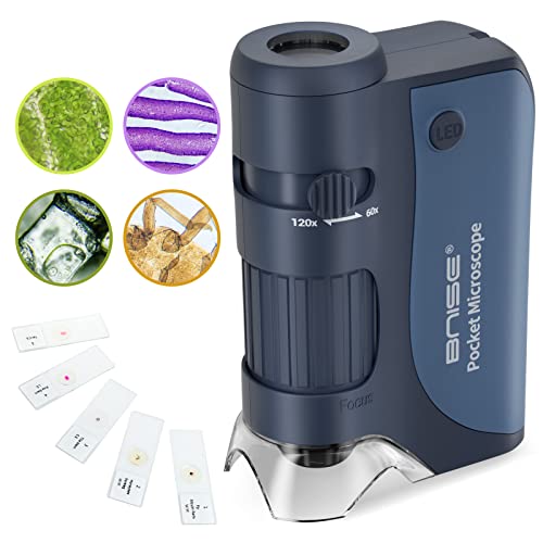 Pocket Microscope for Kids 60X-120X Handheld Science Learning Toy
