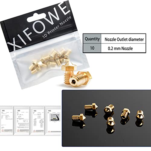 Nozzles 10 pcs 0.4mm 3D Printer Extruders Brass Nozzles - size: V5/V6 Brass, style: Part: 0.4 Nozzles