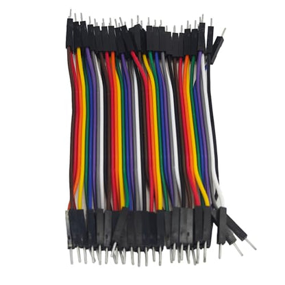 Multicolored 40 Pin 10CM Breadboard Jumper Wires, Male to Male Dupont Ribbon Cables