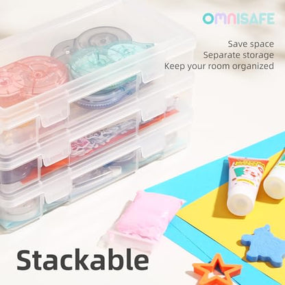 9 Pack Medium Plastic Hobby Art Craft Organizer - size: Medium - 9 Pack Clear