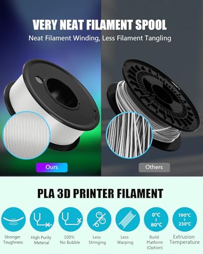 3D Printer Filament PLA Glow in The Dark 1.75mm 3 Colors Bundle - color: Glow in the Dark Purple Blue Green Bundle