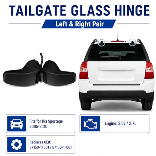 87150-1F001 Rear Liftgate Glass Hinge Set for Kia Sportage 2005-2010