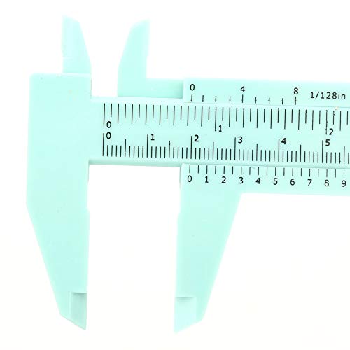 Eujgoov Plastic Vernier Caliper 150mm Double Rule Scale Measuring Tool - color: Green