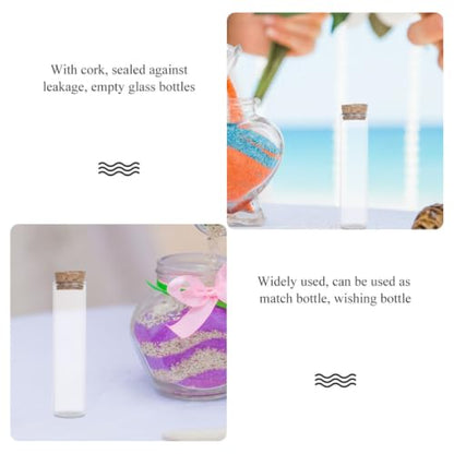 SEWACC 20 pcs Empty Glass Bottles with Cork Wishing Bottle Sample Display Bottle for Lab Use Clear Specimen for Diy Crafts 3.93 X 0.98 X 0.98 in