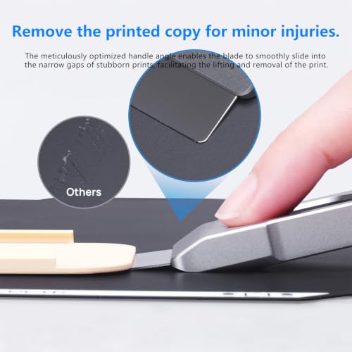 Metal 3D Printer Scraper Tool, Premium Aluminum Build Print Removal Tool with Magnetic Storage, Ergonomic Handle for Safe & Effortless 3D Print Removing (Sliver) - color: sliver